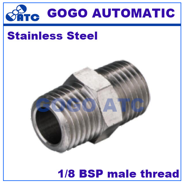 High quality quick coupler 1/8 male thread outside the wire pass-through SUS304 stainless steel straight butt weld pipe fittings