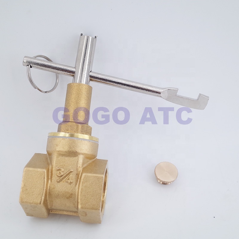 Brass gate valve with lock DN15 1/2 DN20 3/4 DN25 1