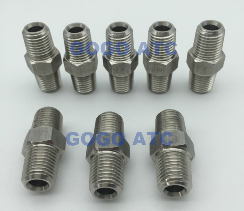 High quality quick coupler 1/8 male thread outside the wire pass-through SUS304 stainless steel straight butt weld pipe fittings