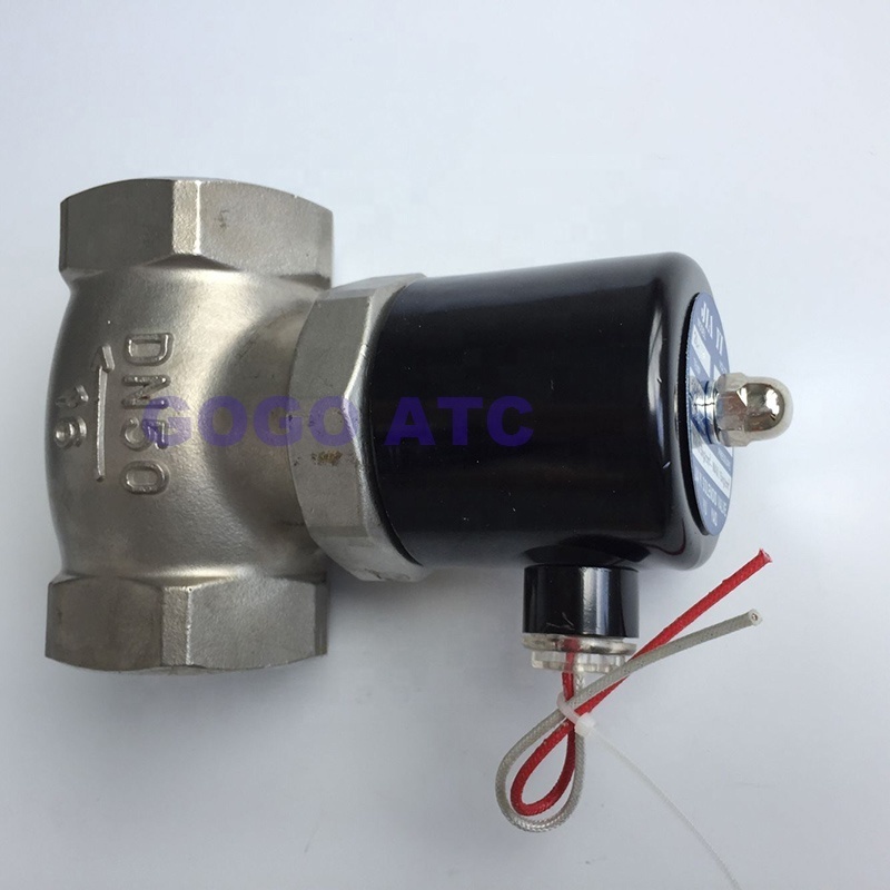 High quality High temperature 180C 2 way water steam solenoid valve for hot water 1 inch Orifice 22mm US-25 PTFE normal close SS304 valve