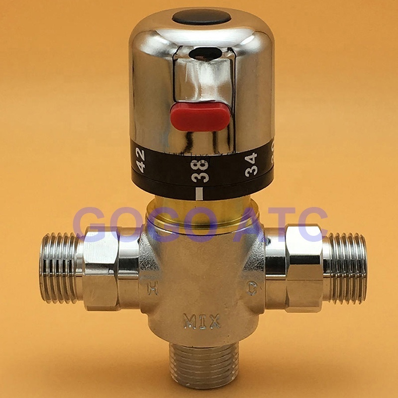 High quality 1/2 3/4 1 inch tap control mixing water temperature thermostatic mixing valve mounted shower solar copper lead smart pipe