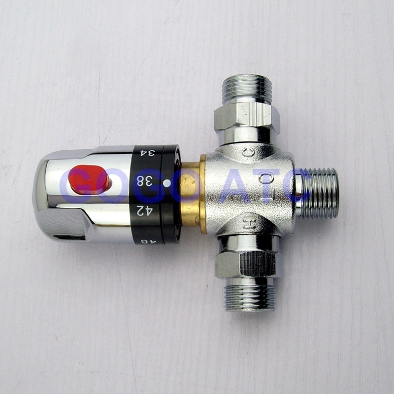 High quality 1/2 3/4 1 inch tap control mixing water temperature thermostatic mixing valve mounted shower solar copper lead smart pipe