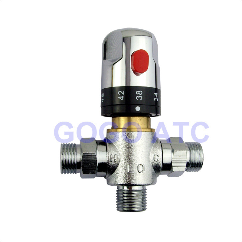 High quality 1/2 3/4 1 inch tap control mixing water temperature thermostatic mixing valve mounted shower solar copper lead smart pipe