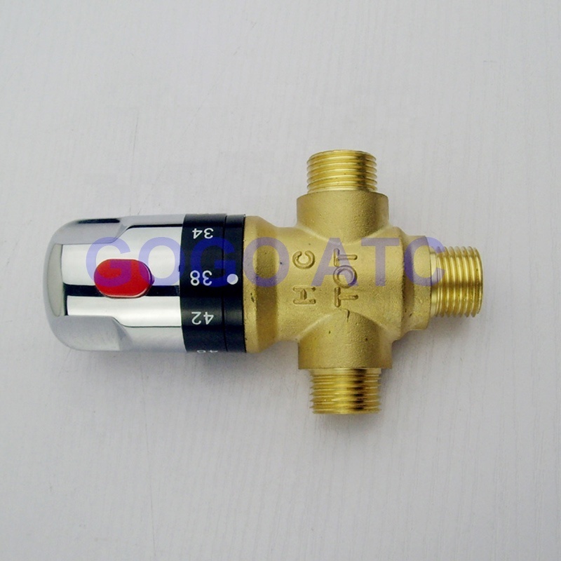 High quality 1/2 3/4 1 inch tap control mixing water temperature thermostatic mixing valve mounted shower solar copper lead smart pipe