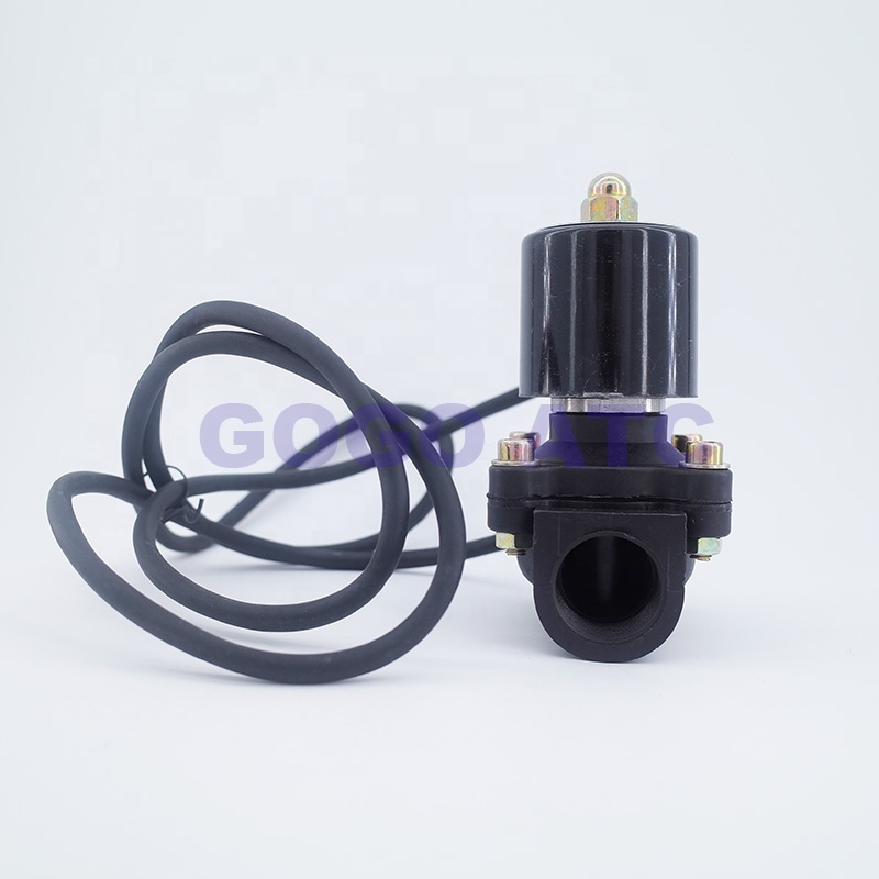 GOGO 2 way UPVC solenoid valve FKM Seal 1-1/2 inch BSP Orifice 40mm normal close Sea water vales