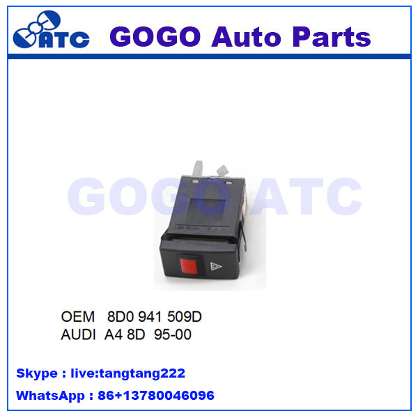 1248200110, 8D0941509D 8D0 941 509D Hazard Light Switch For Audi A4 Saloon B5 (1995-2001) 2.4L