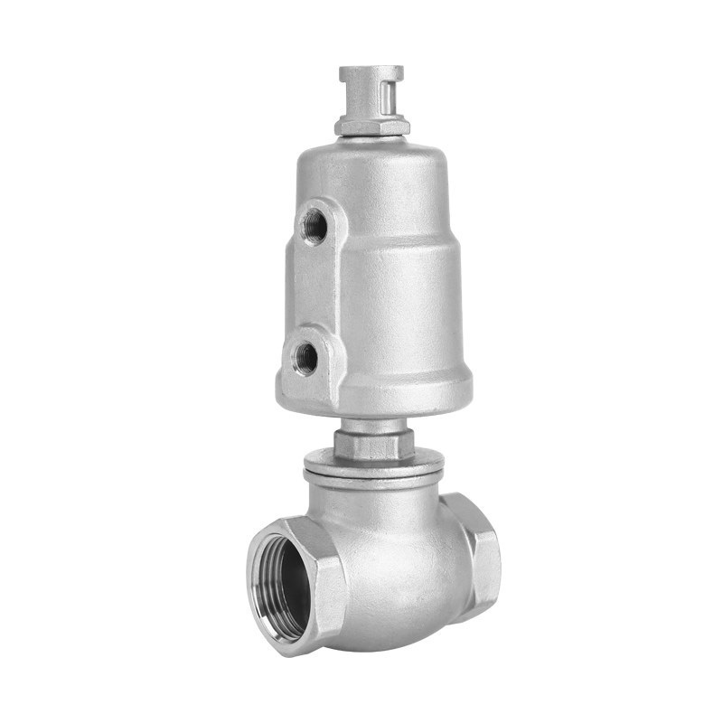 Angle seat valve female thread pneumatic steam Stainless steel head plastic head T-type water valve Cut-off dryer drum valve