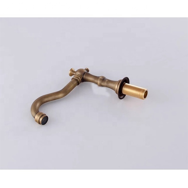 All -bronze triple -hole tapped faucet accessories antique hand wheel water faucet