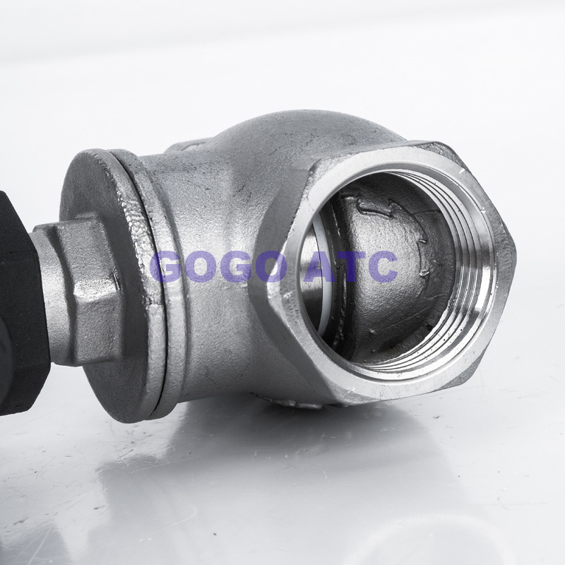 Angle seat valve female thread pneumatic steam Stainless steel head plastic head T-type water valve Cut-off dryer drum valve