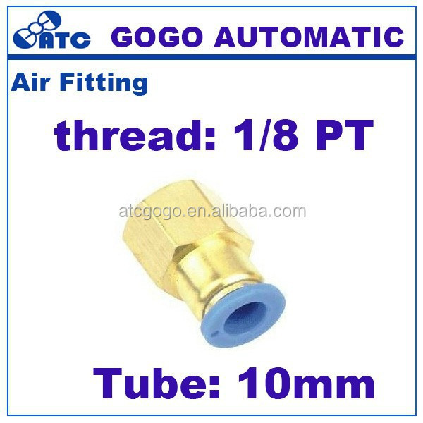 GOGOATC female connector 1/4 8mm pneumatic push in fittings