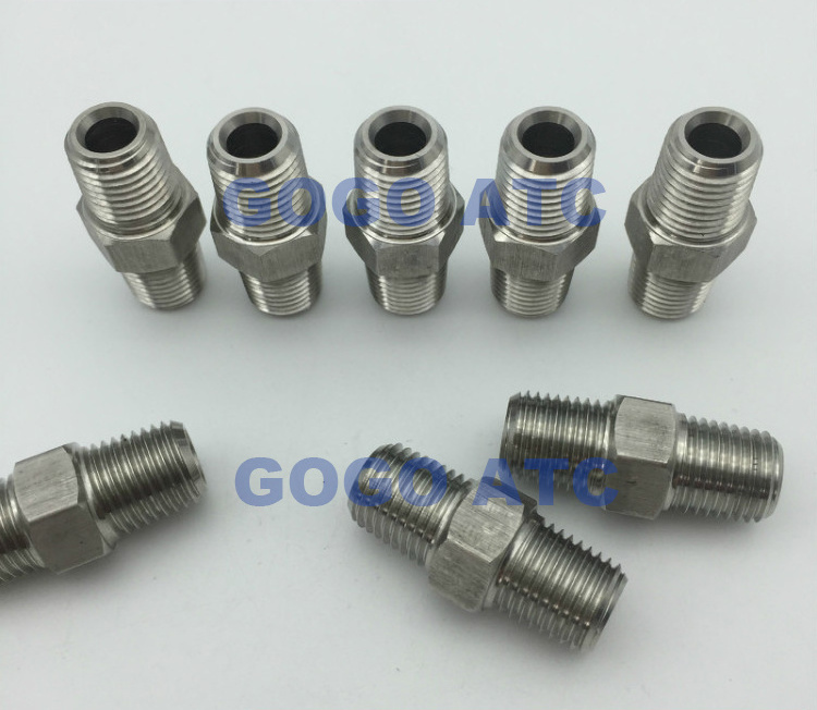 High quality quick coupler 1/8 male thread outside the wire pass-through SUS304 stainless steel straight butt weld pipe fittings