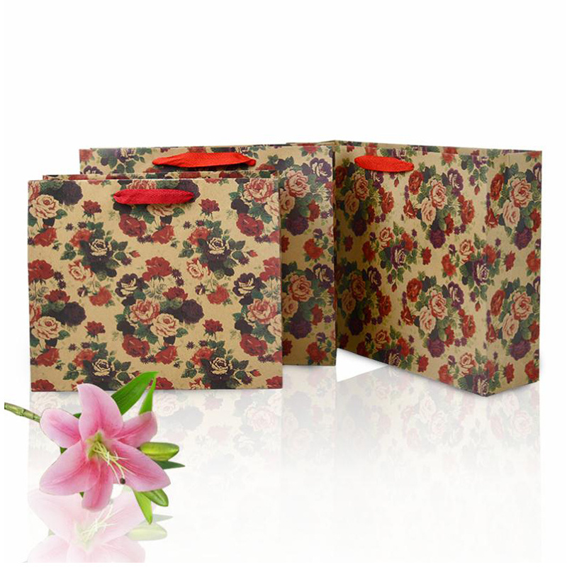 Excellent Quality paper shopping bag with LOGO Luxury Reusable Shopping Paper Bag Package with Nylon Rope Handles