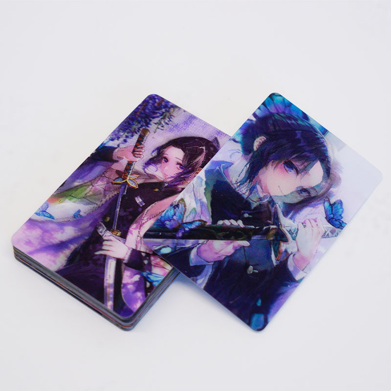 Popular Manga Entertainment Japanese Anime Wholesale Game Cards Thickened Tr 3d Demon Slayer Anime Collection Cards