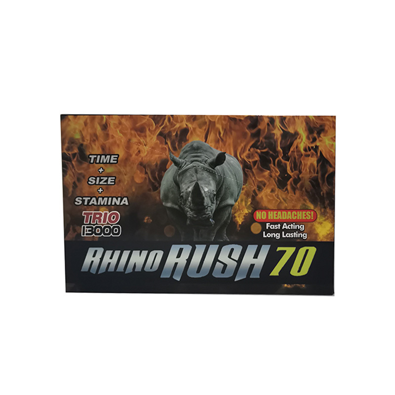 Hot Custom Logo Rhino Tablets Capsules Male Enhancement Pills Blister Paper Card Display Box Packaging