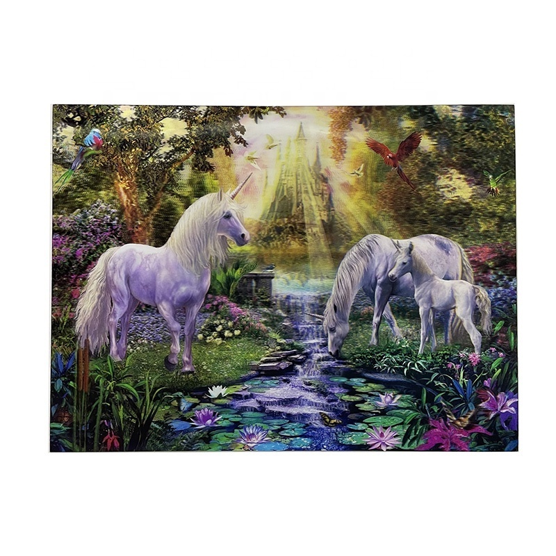 Fancy 3d wholesale customized wall picture PET 40*30cm 5D 3D lenticular painting nature scenery poster for home decoration