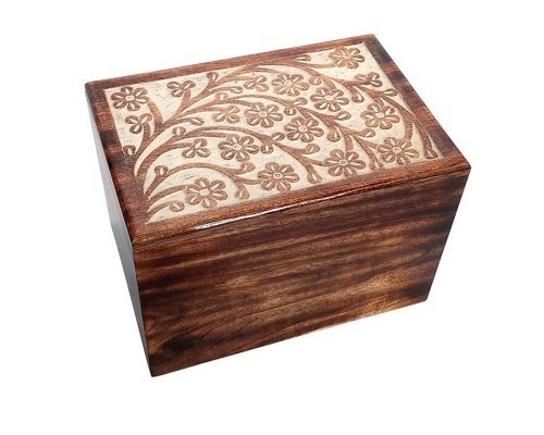 Custom Design Wooden Urn with Polished Finishing Natural Theme for Cremations and Indoor Decor Best Funeral Urns for Pets