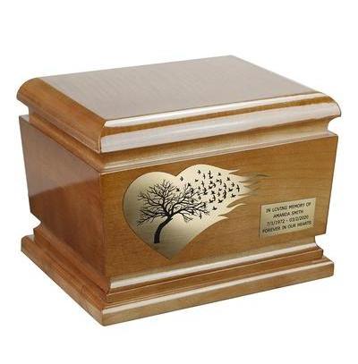 Custom Design Wooden Urn with Polished Finishing Natural Theme for Cremations and Indoor Decor Best Funeral Urns for Pets