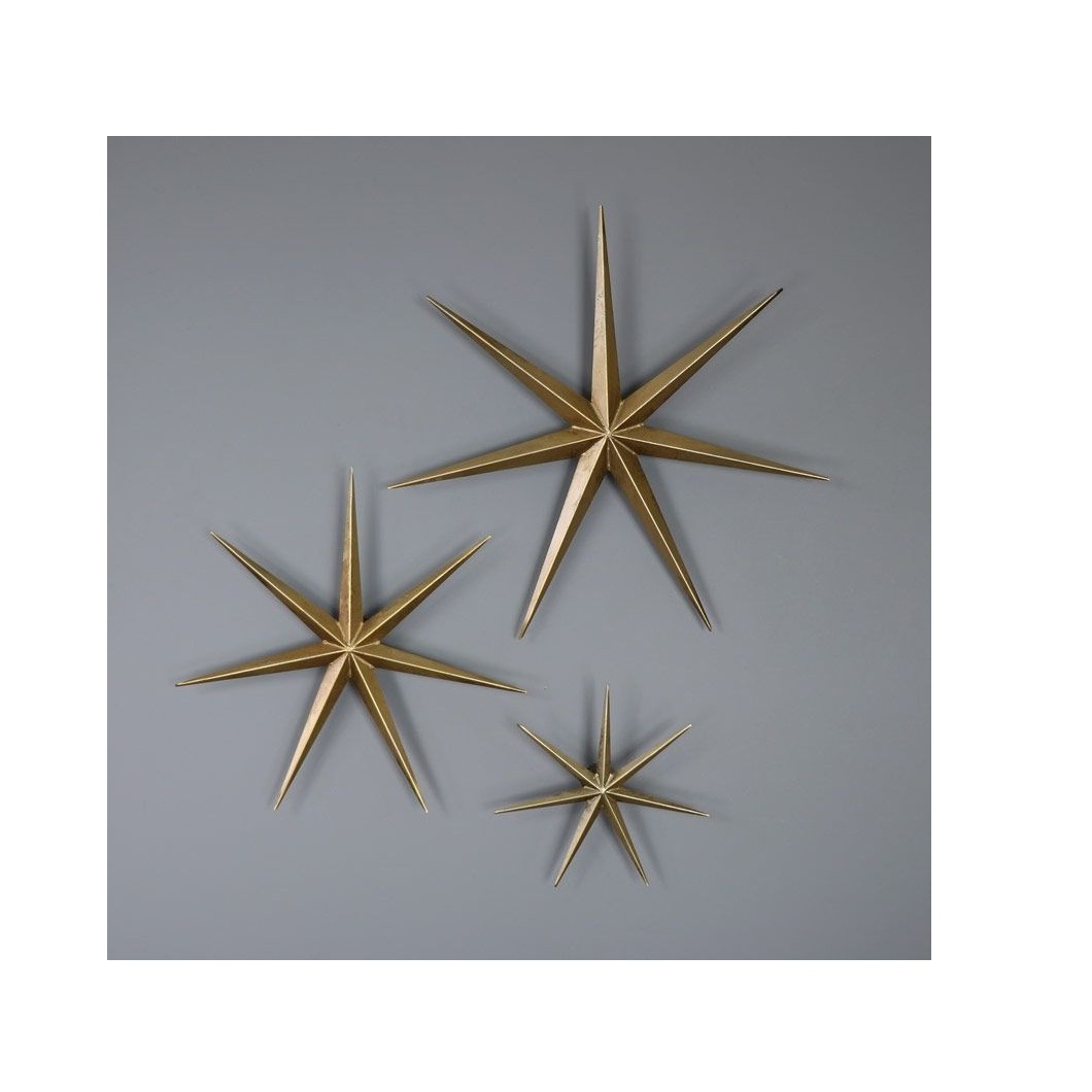 Multiple Stars With Multiple Shaped For Wall Decor Painted Finishing And Shaped Design Wall Art Living Room Design