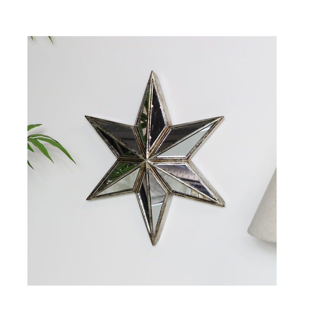 Wall Decor Star Plated Finishing Design Glass Design Indoor Decor Wall Decor Art