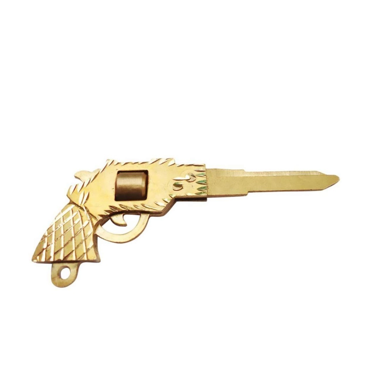 Golden Key Rings Chain Weapons Guns Metal Brass Mini Keyrings For Car Key House Key in Wholesale rice