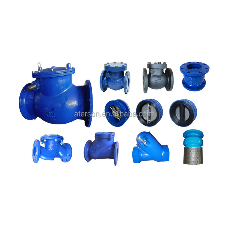 Manufacturer Cast Ductile Iron Flanged end Rubber Lift Silent Swing Ball Wafer Dual Plate Type Check Valve