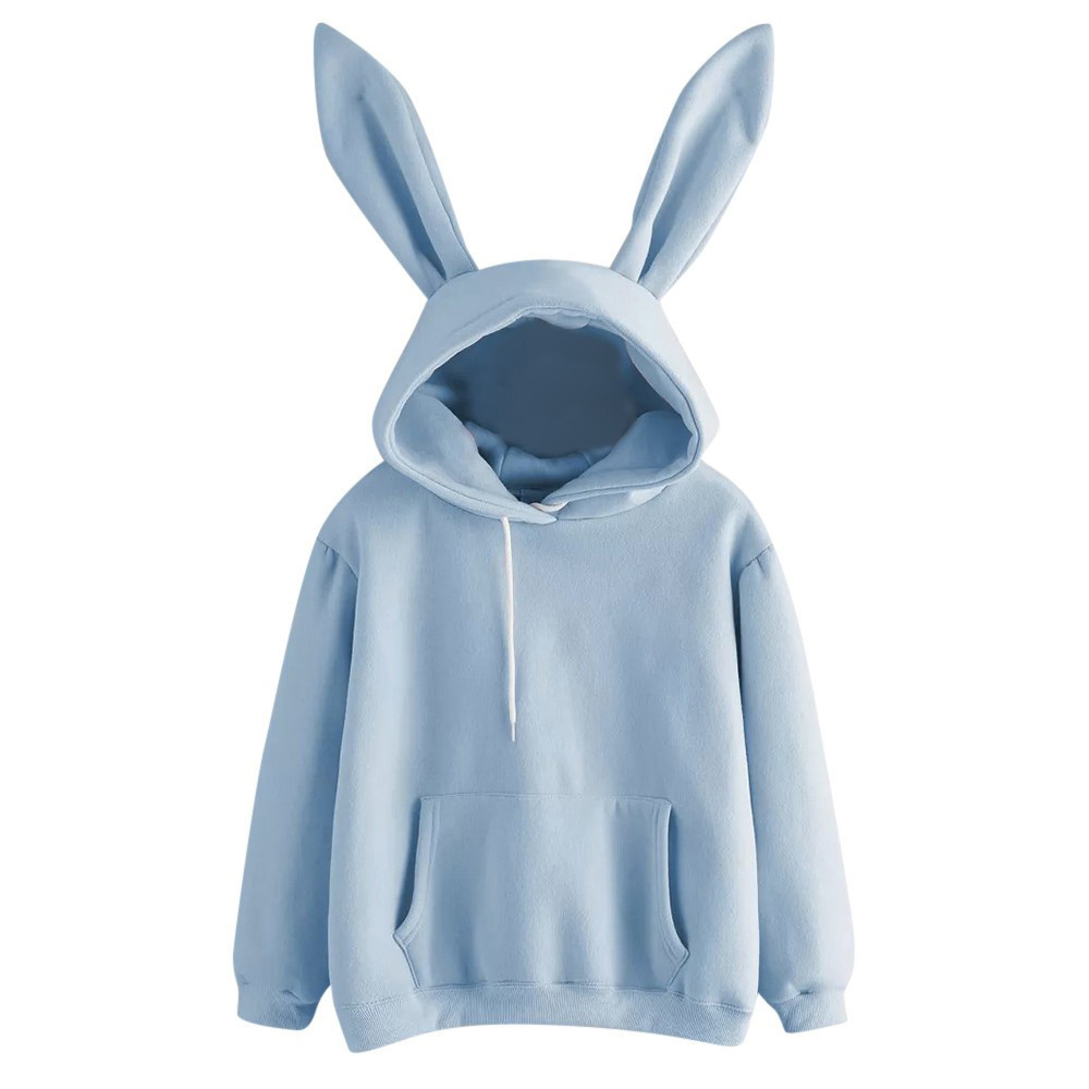 High Quality Cute Women Hoodie With Animal Bunny Ears Custom Cat Ear Hoodie Streetwear