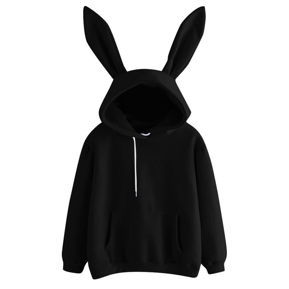 High Quality Cute Women Hoodie With Animal Bunny Ears Custom Cat Ear Hoodie Streetwear