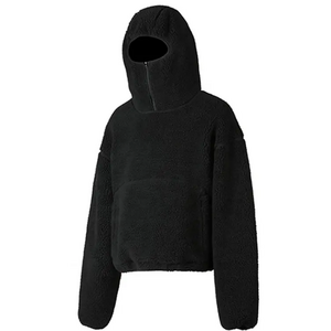 Custom Masked ninja Hoodie Embroidery Sherpa Fleece zip up men's hoodies sweatshirts