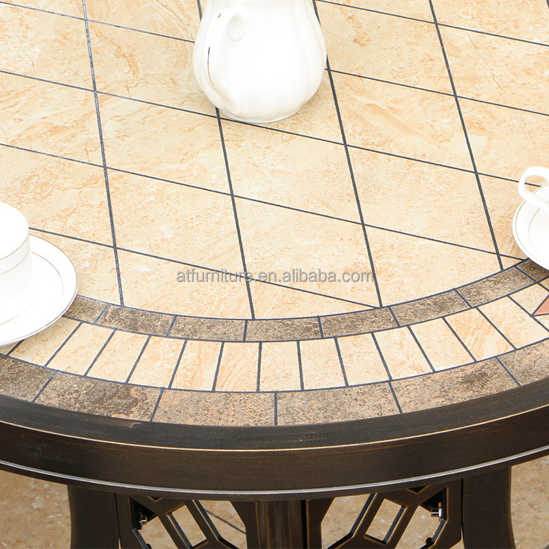 Best Choice Luxury Traditional Outdoor Furniture 33'' Round Tile Table Outdoor Furniture Coffee table