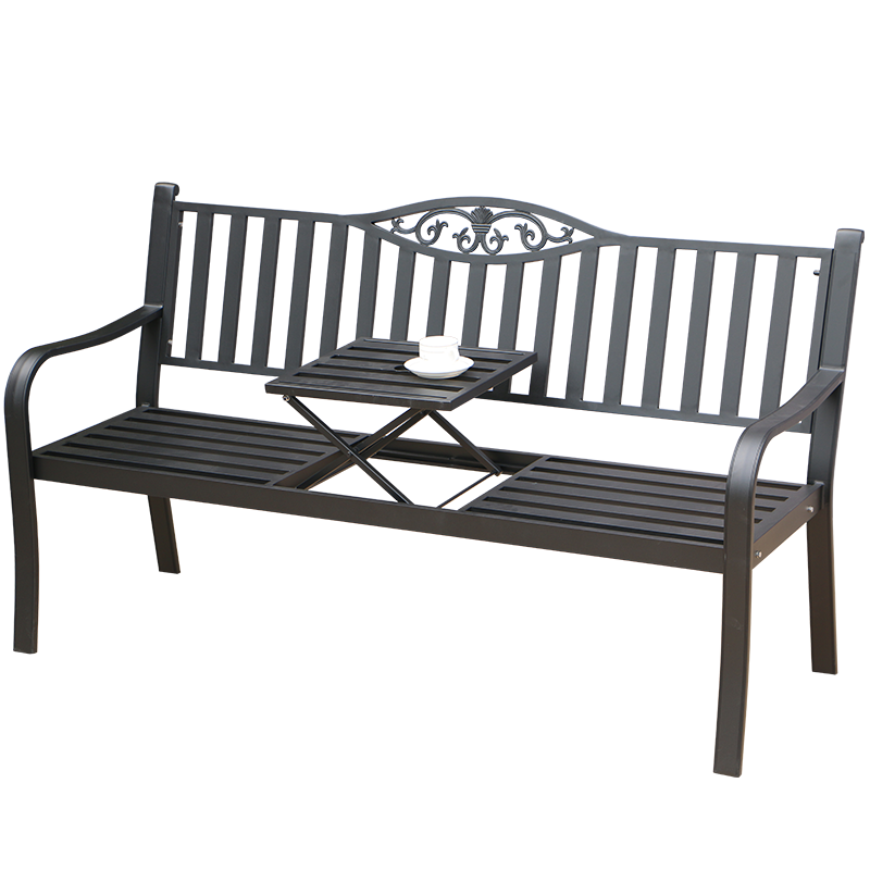 Leisure Outdoor Patio Set Cast Aluminum Furniture Garden Park Chair Bench With Coffee Table