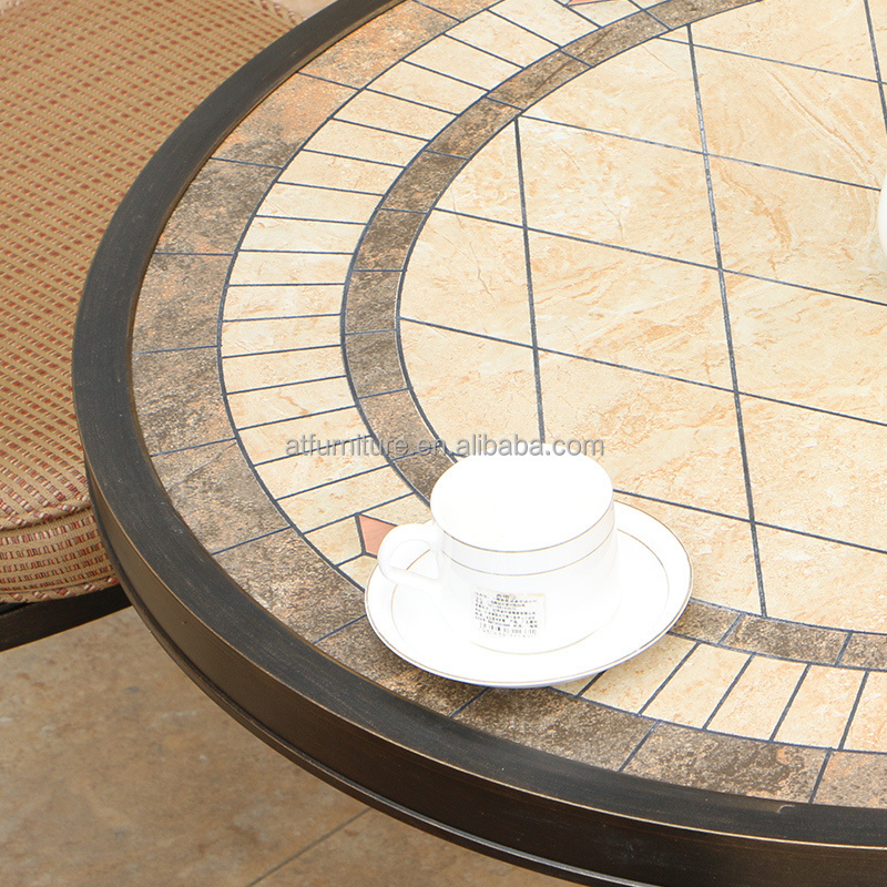 Best Choice Luxury Traditional Outdoor Furniture 33'' Round Tile Table Outdoor Furniture Coffee table