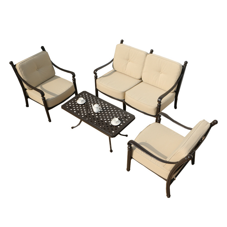 Wholesale Simple Style Aluminium Outdoor Patio Furniture Chair Conversation Garden Sofa Sets