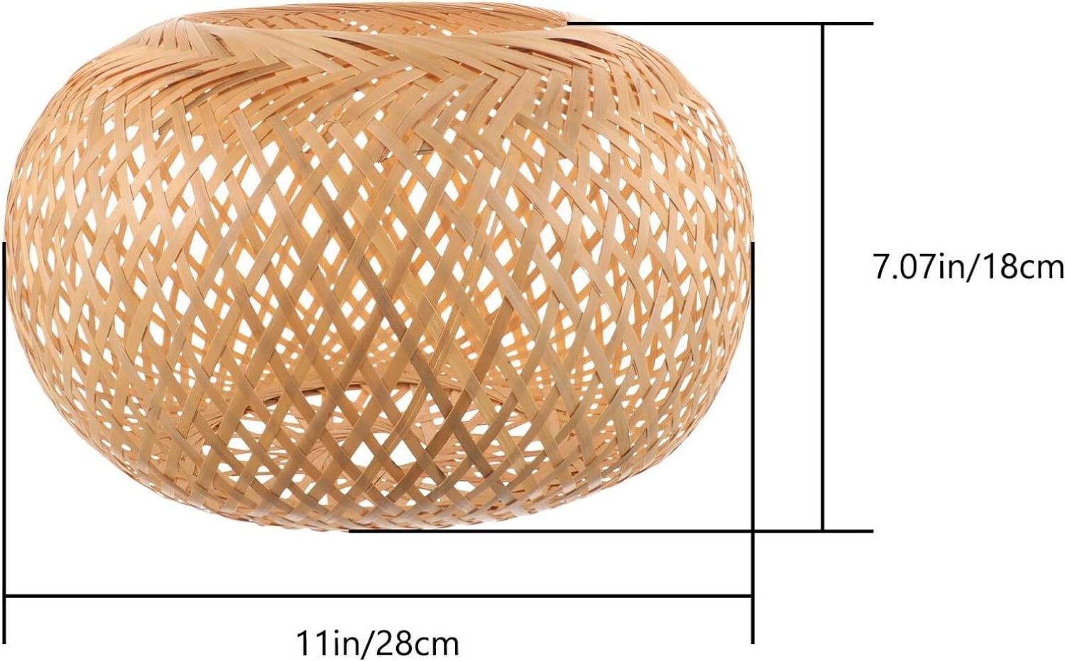 Wholesale price Bamboo Lamp Shade Woven Pendant Lampshade Rattan Lamp Cage Vintage Chandelier Lamp Cover