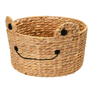 Best quality Hand-Woven Water Hyacinth Frog Basket Dry Water Hyacinth Storage Wicker Baskets for Organizing