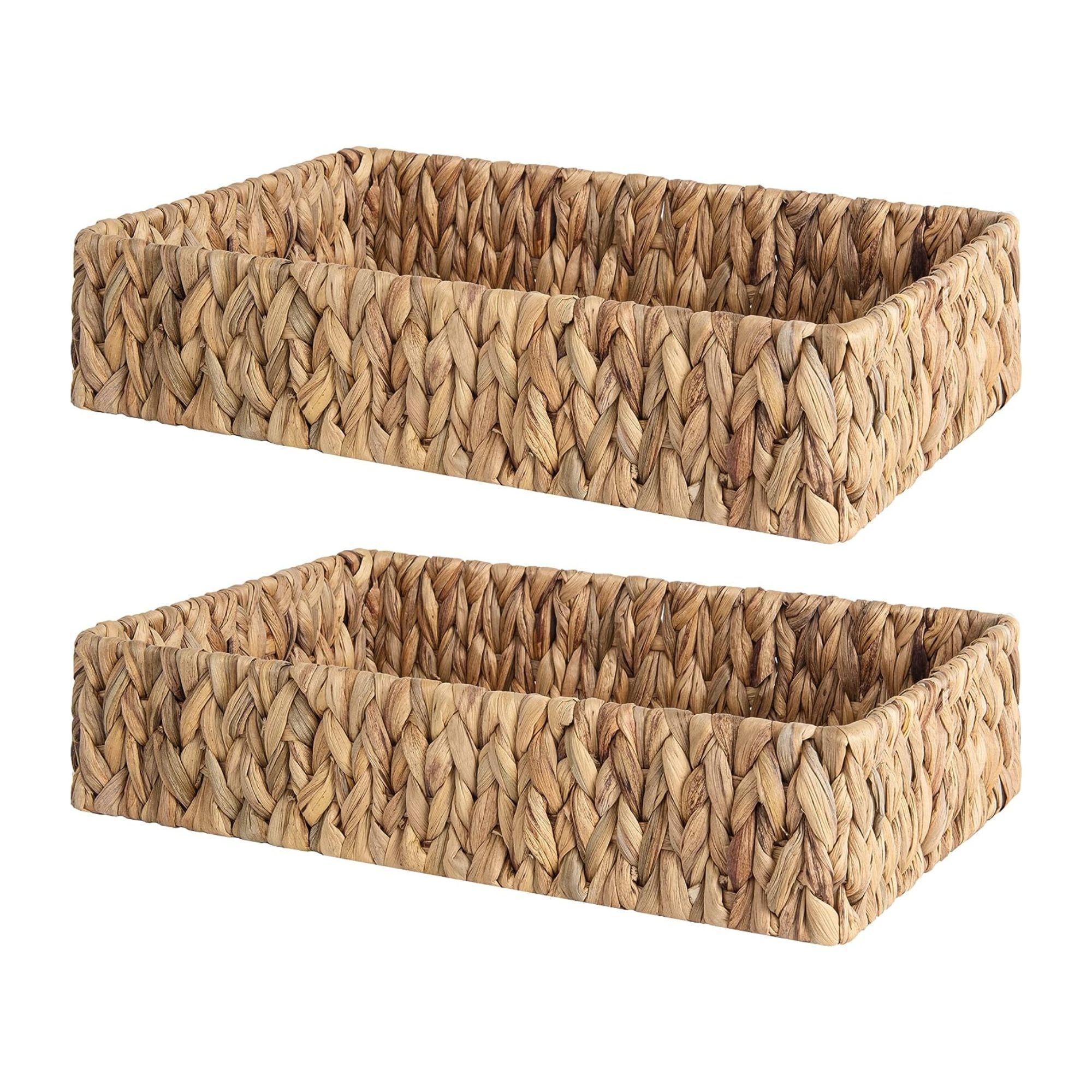 Best quality Woven Desk Organizer Ideal for Drawer Organization with Water Hyacinth Containers Storage Basket