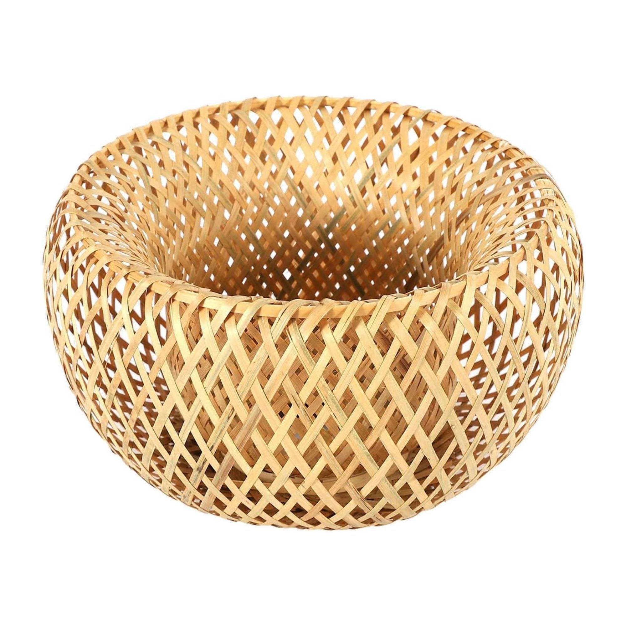 Top shopping Bamboo Wicker Rattan Lampshade Hand-Woven Double Layer Bamboo Dome Lampshade Asian Design