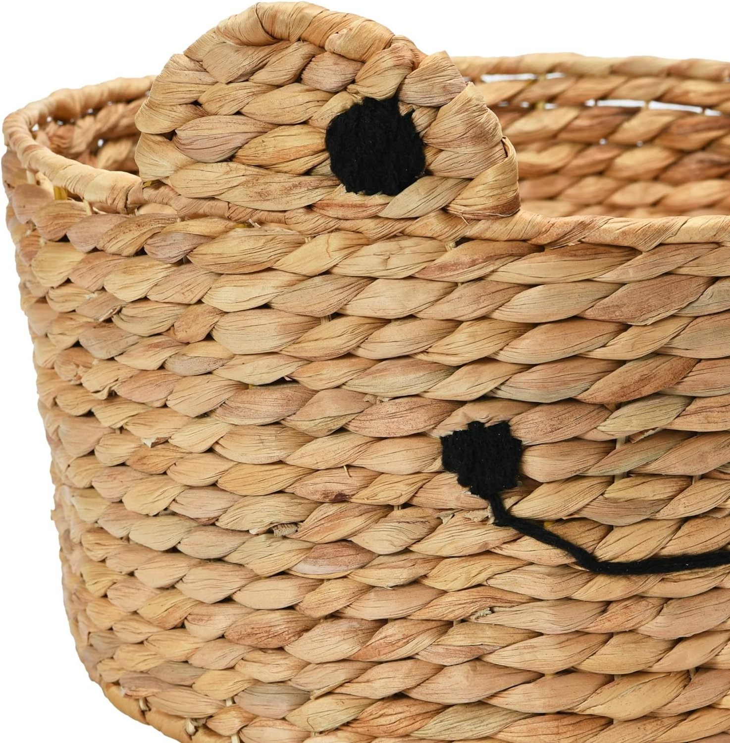 Best quality Hand-Woven Water Hyacinth Frog Basket Dry Water Hyacinth Storage Wicker Baskets for Organizing