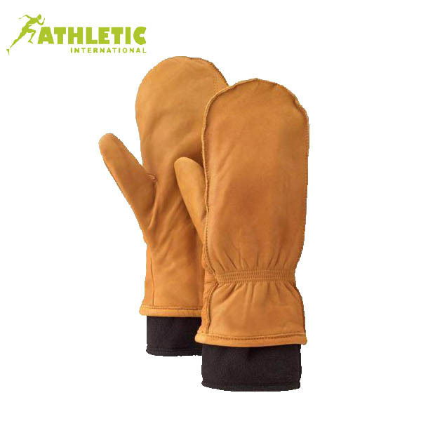 New custom design unisex Waterproof Leather Ski Mittens Warm insulation Winter Gloves for Snow