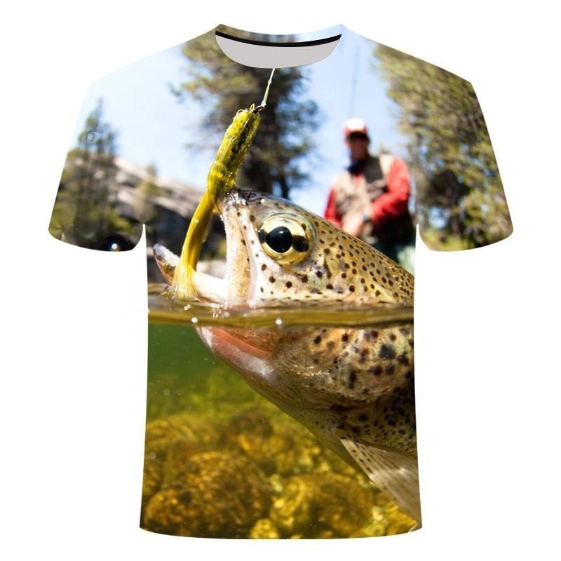 sublimation shirt blanks cotton fishing shirts fashion unisex cotton polyester t shirt