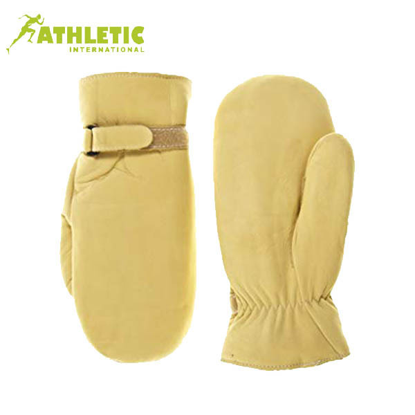 New custom design unisex Waterproof Leather Ski Mittens Warm insulation Winter Gloves for Snow