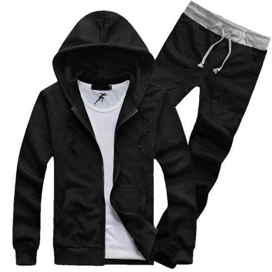 Winter 2021 Cotton Terry Men blank plain Tracksuits / Men custom polar fleece good quality winter spring jogging suits