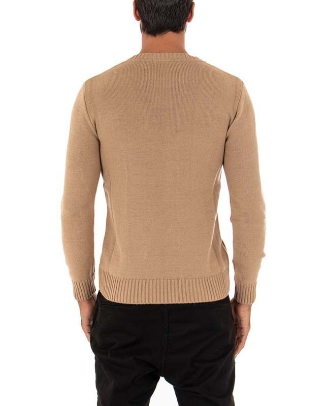 Slim Fit Men Crewneck Pullover Casual Sweater 100%Cotton Wool Knitted Long Sleeve New Fashion Design Breathable Men Sweaters