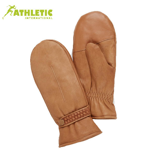 New custom design unisex Waterproof Leather Ski Mittens Warm insulation Winter Gloves for Snow