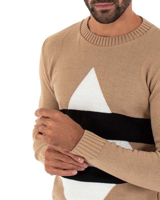 Slim Fit Men Crewneck Pullover Casual Sweater 100%Cotton Wool Knitted Long Sleeve New Fashion Design Breathable Men Sweaters