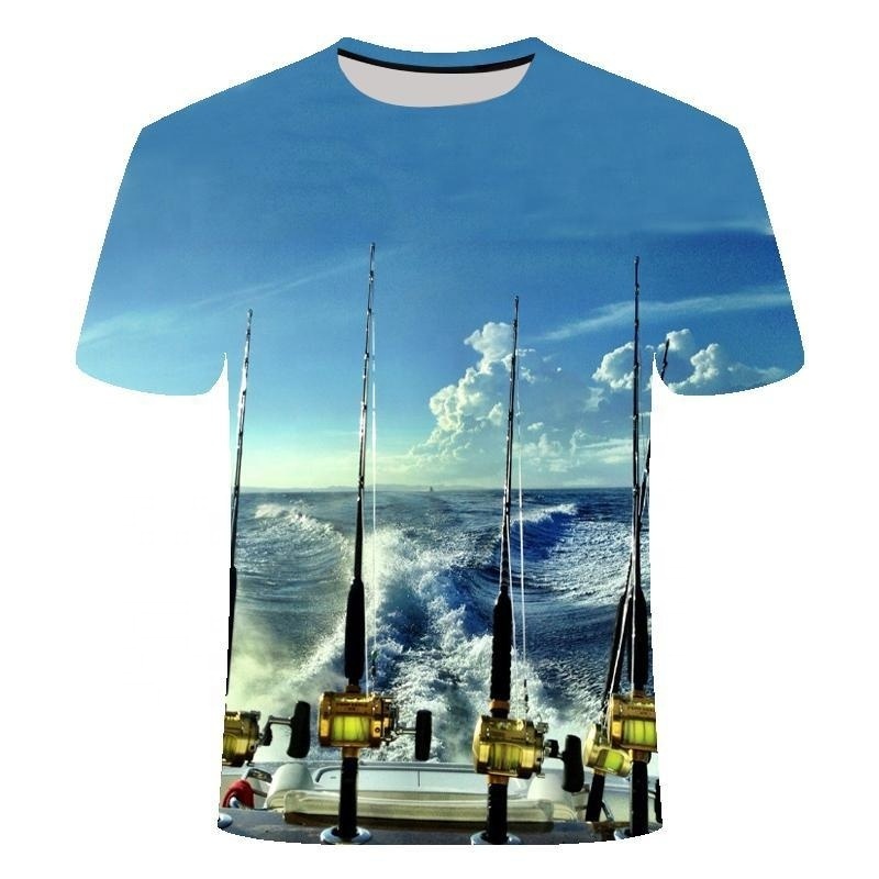 sublimation shirt blanks cotton fishing shirts fashion unisex cotton polyester t shirt