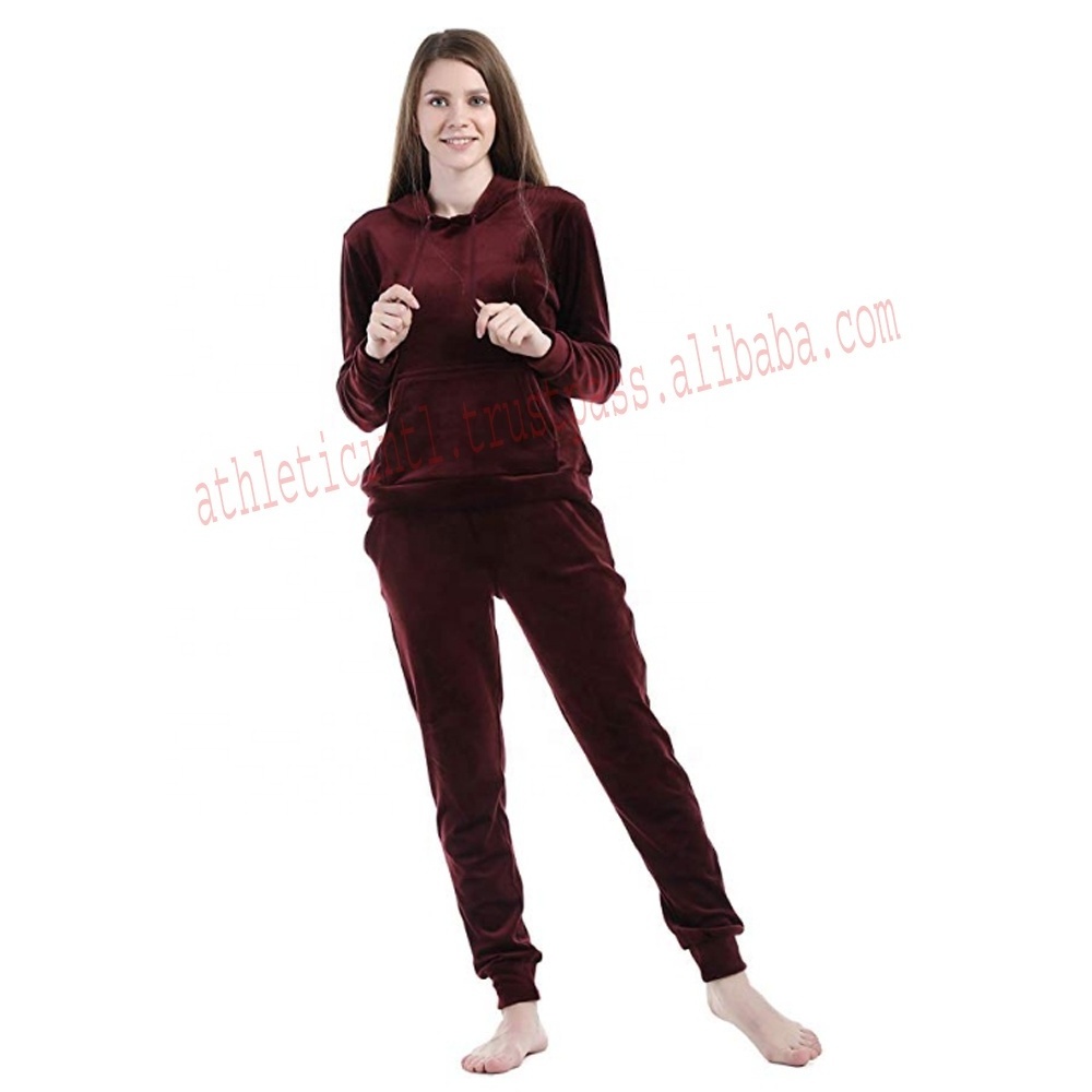 Velvet Customize Tracksuits| Wholesale Velour jogging bottom Women Tracksuits