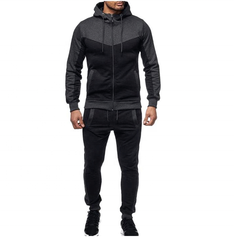 Winter 2021 Cotton Terry Men blank plain Tracksuits / Men custom polar fleece good quality winter spring jogging suits