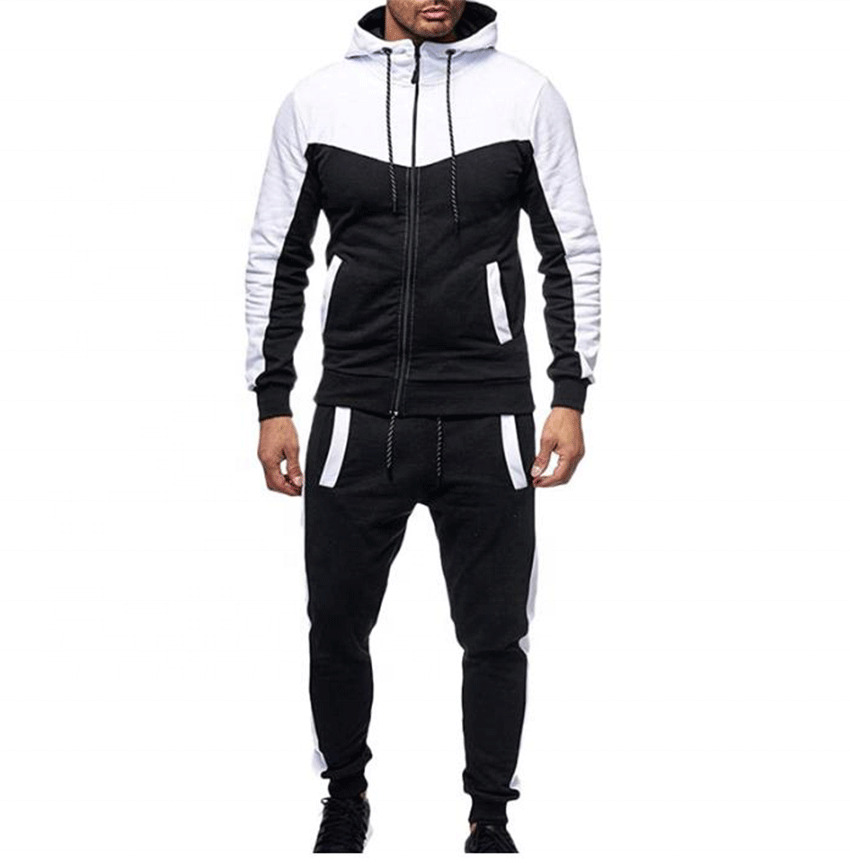 Winter 2021 Cotton Terry Men blank plain Tracksuits / Men custom polar fleece good quality winter spring jogging suits