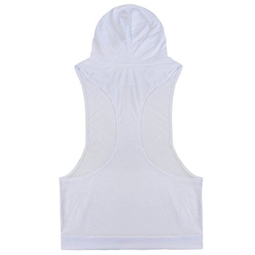 OEM wholesale custom mens tank top workout sleeveless gym tank top men vest with hood for men 100% Cotton Gym Hooded Vest