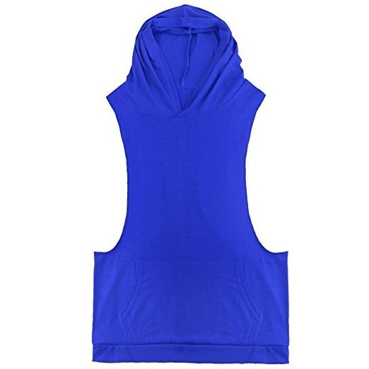 OEM wholesale custom mens tank top workout sleeveless gym tank top men vest with hood for men 100% Cotton Gym Hooded Vest